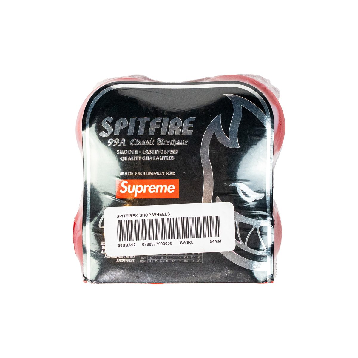 Supreme x Spitfire Shop Logo Wheels Red
