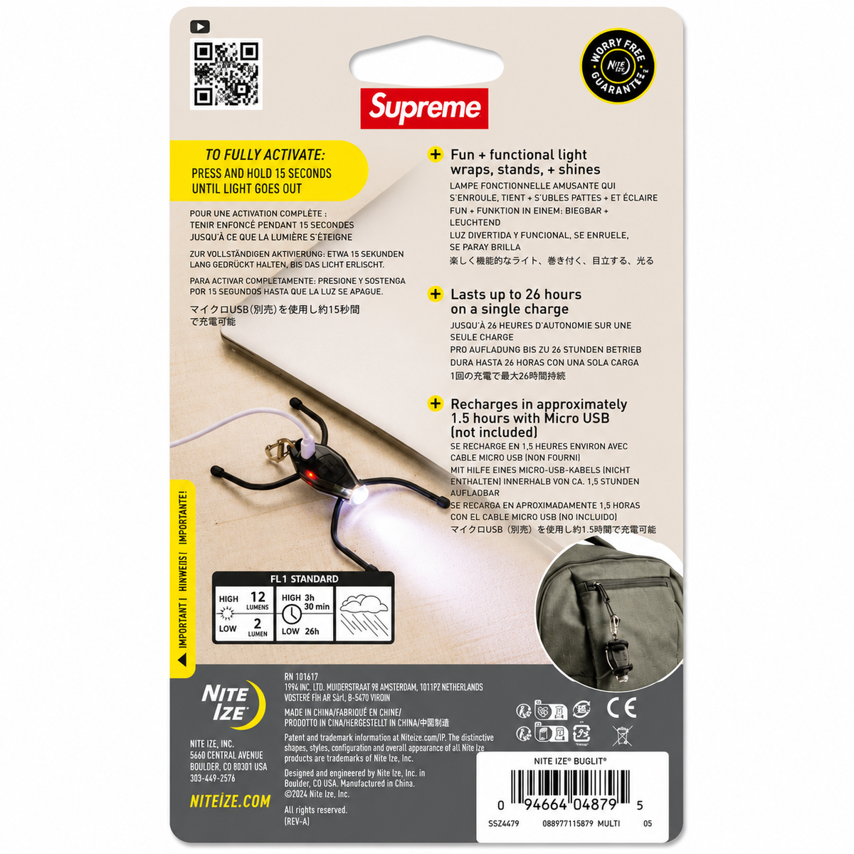 Supreme Nite Ize BugLit Blue
