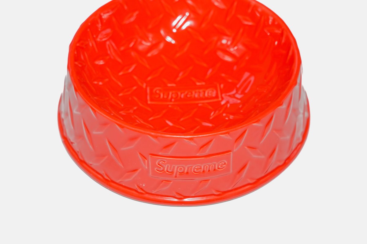 Supreme Diamond Plate Dog Bowl
