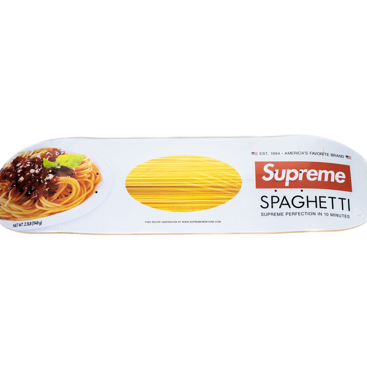 Supreme Spaghetti Skateboard Deck Blanco