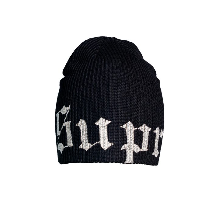 Supreme Old English Printed Beanie Black