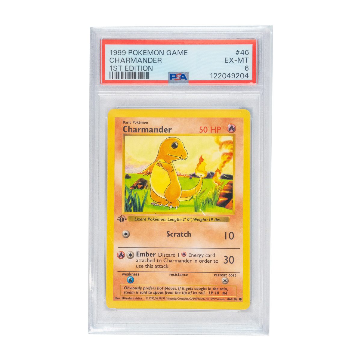 Charmander 1st Edition (1999 Pokémon Game)