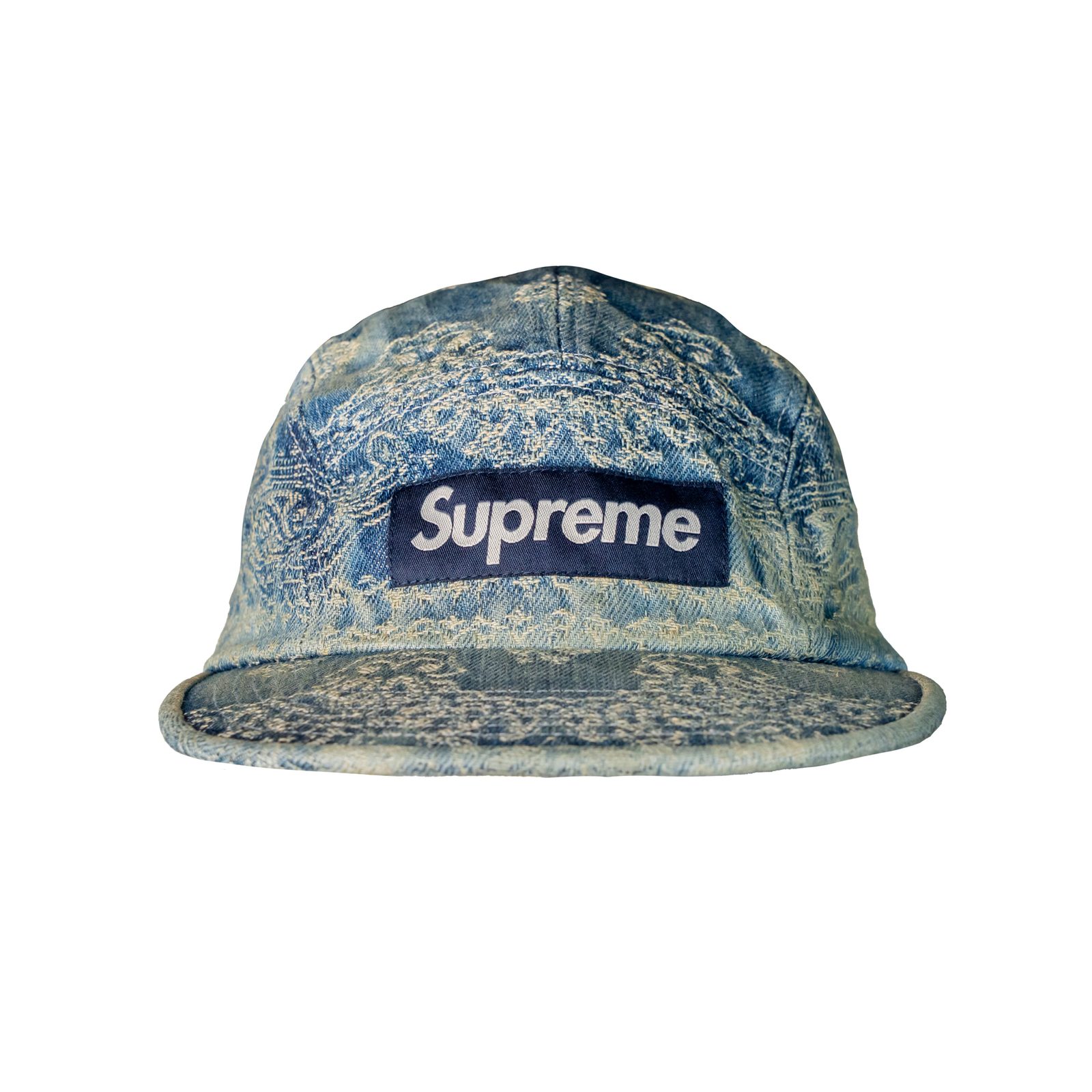 Supreme Bandana Jacquard Denim Camp Cap Azul