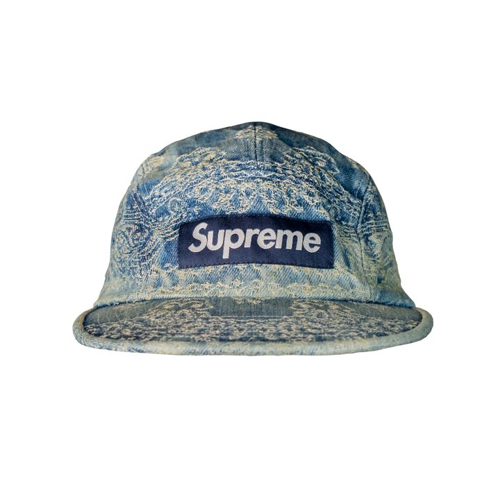 Supreme Bandana Jacquard Denim Camp Cap Azul