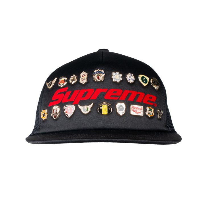 Supreme Pins Mesh Back 5 Panel Black