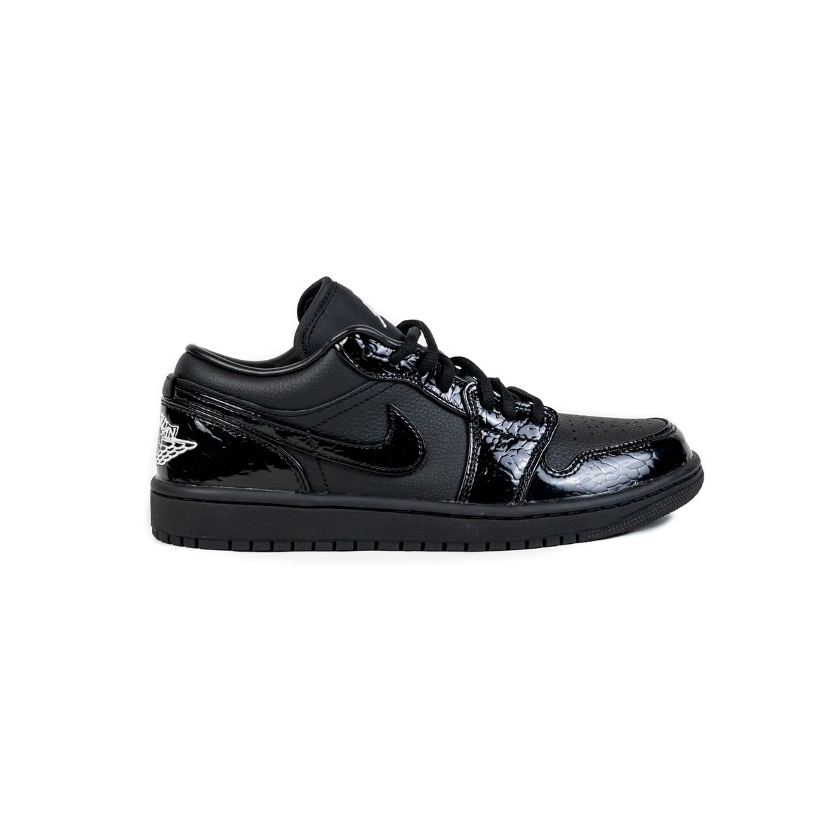 Jordan 1 Low SE Patent Elephant Black