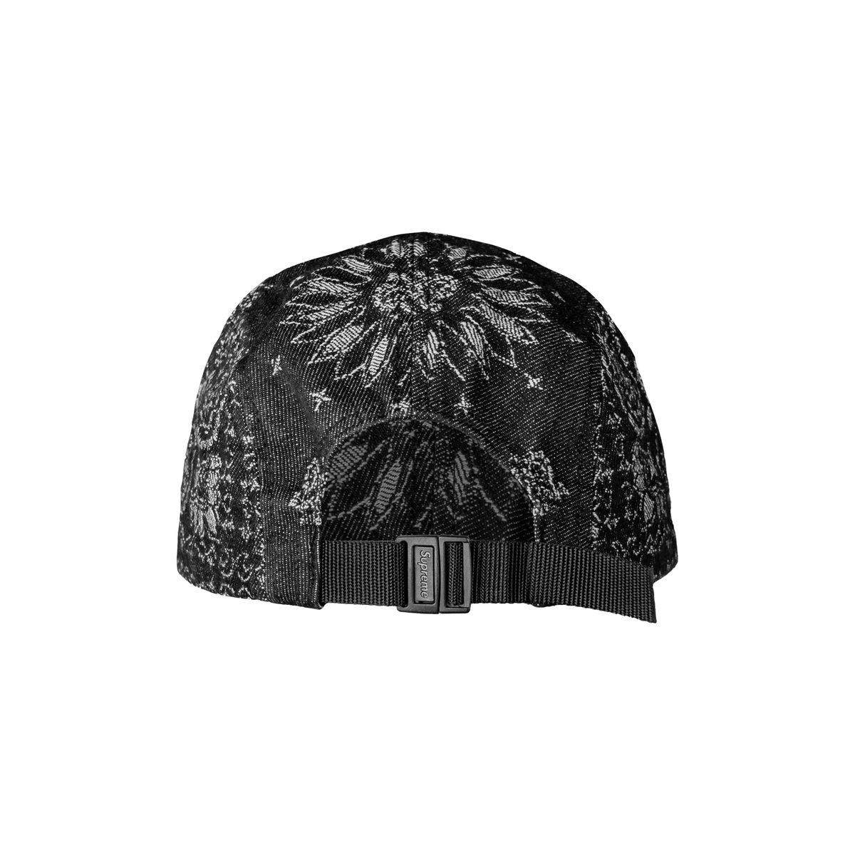 Supreme Bandana Jacquard Denim Camp Cap Negro