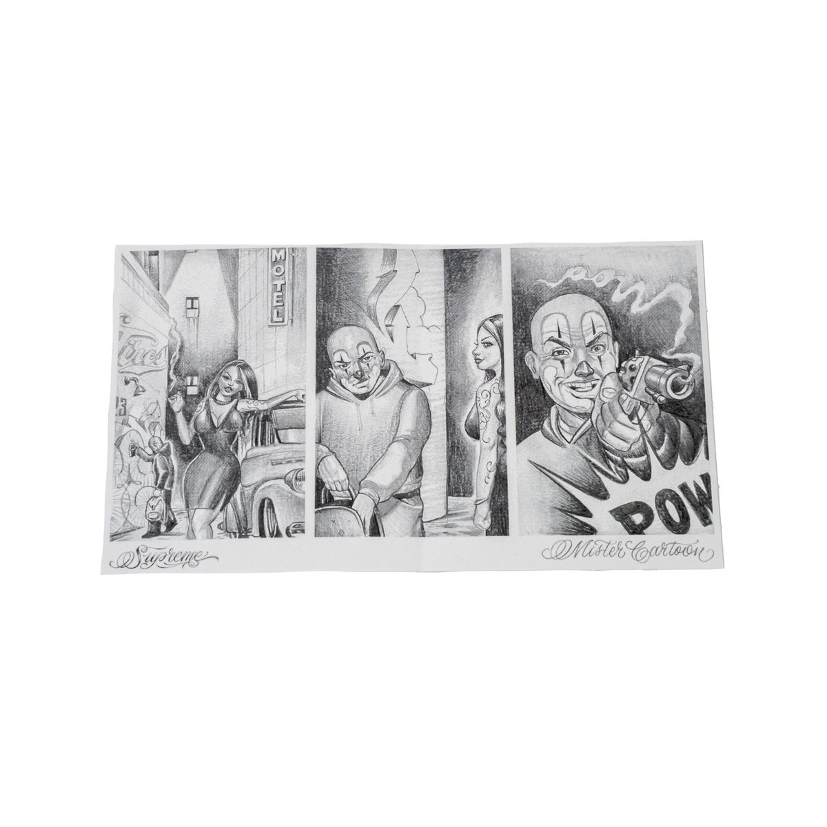 Supreme Pow Mister Cartoon Sticker