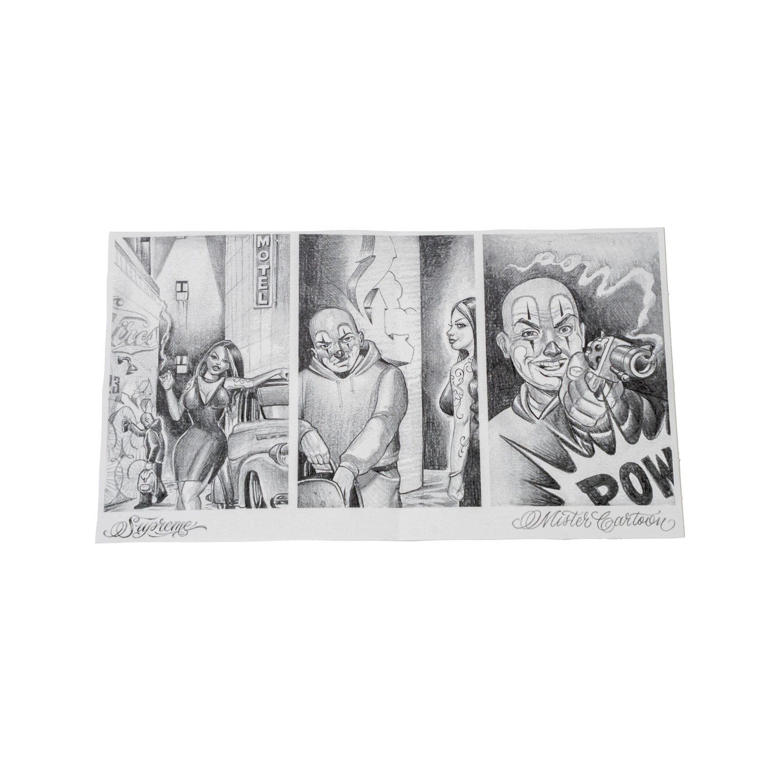 Supreme Pow Mister Cartoon Sticker