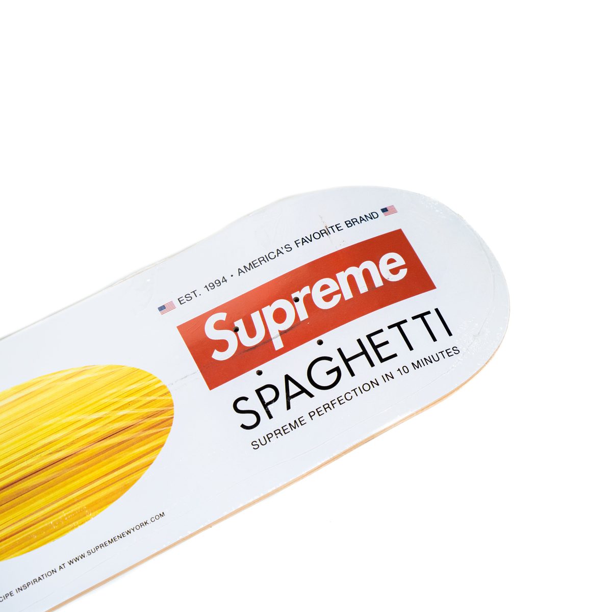 Supreme Spaghetti Skateboard Deck Blanco