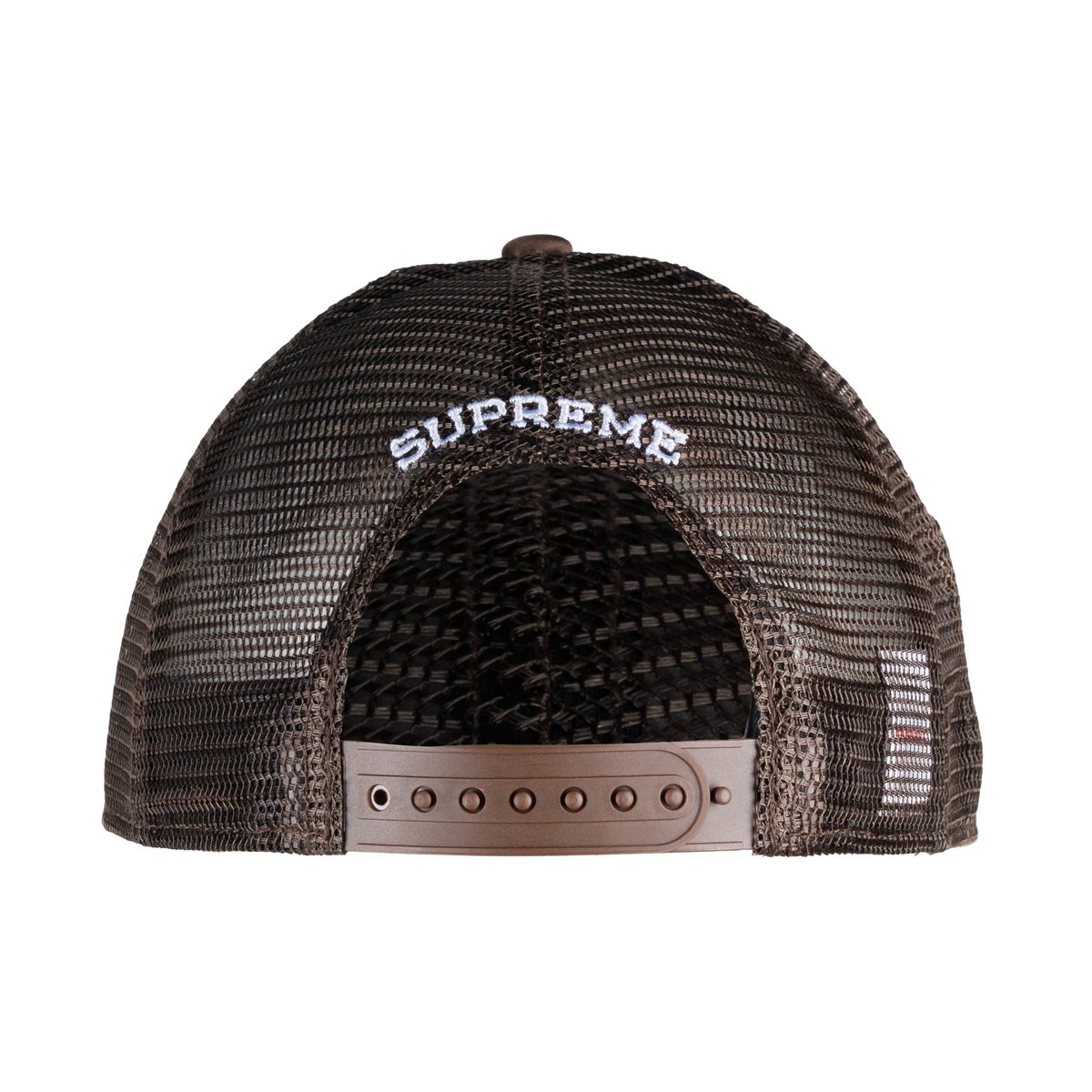 Supreme Pins Mesh Back 5 Panel Brown