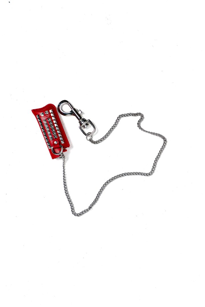 Supreme Studded Leather Lighter Holder Red